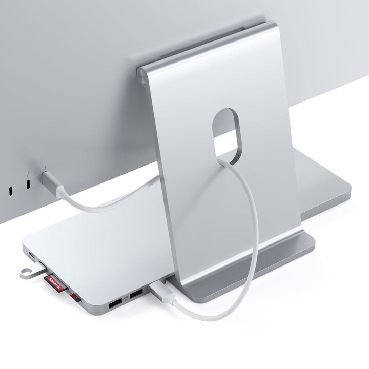 Satechi ST-UCISDS Docking Station per laptop e replicatore di porte USB 3.2 Gen 2 (3.1 Gen 2) cablato Tipo-C Argento