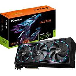 GIGABYTE AORUS GeForce RTX 5070 Ti MASTER 16G Carte Graphique - 16 Go GDDR7, 256 bits, PCI-E 5.0, 2670 MHz Core Clock, 3 x DP 2.