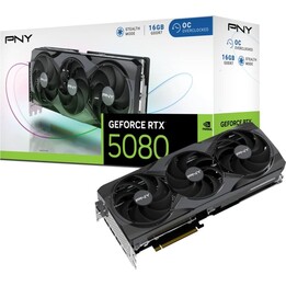 PNY GeForce RTX 5080 Overclocked Triple Fan GPU NVIDIA 16GB GDDR7