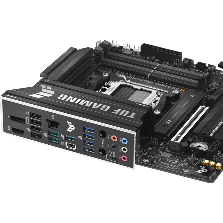 Placa base ASUS TUF Gaming B850M-PLUS WiFi - AMD mATX, 14+2+1 etapas de potencia DrMOS de 80 A, DDR5
