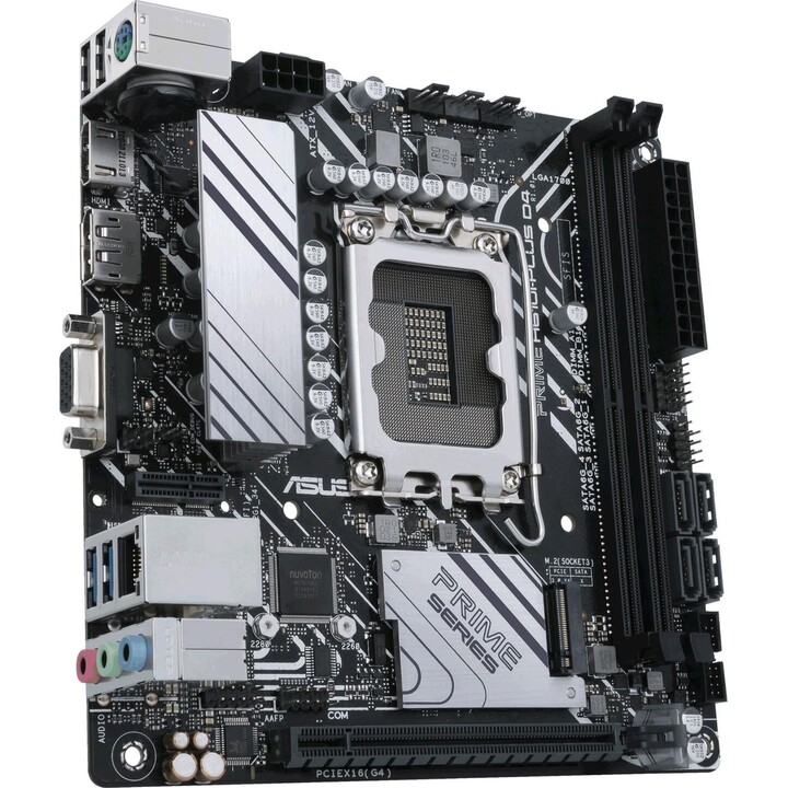 Placa base ASUS PRIME H610I-PLUS D4-CSM disipador VRM, disipador PCH y Fan Xpert