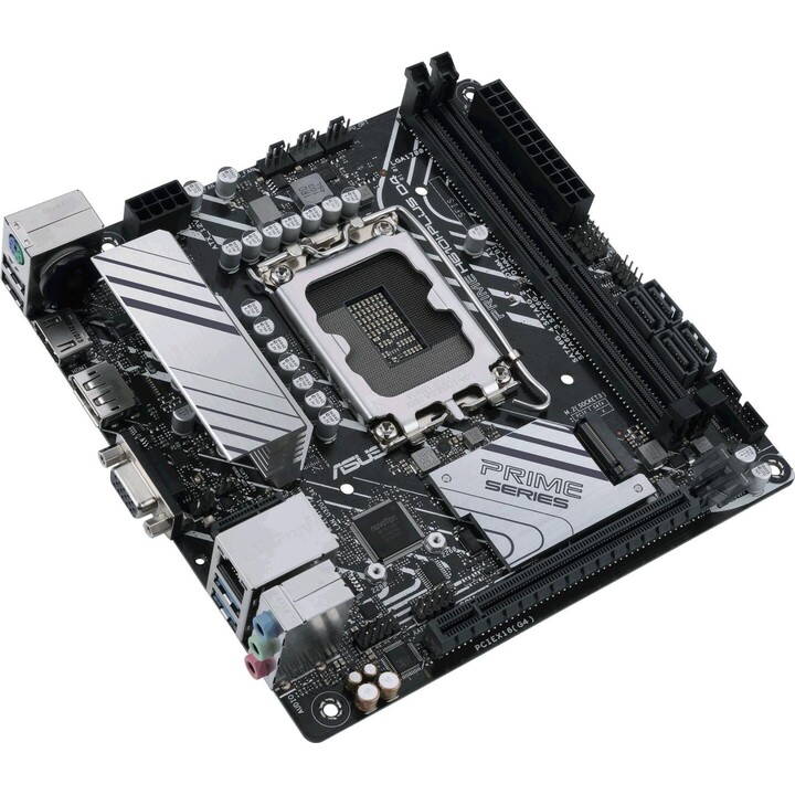 Placa base ASUS PRIME H610I-PLUS D4-CSM disipador VRM, disipador PCH y Fan Xpert