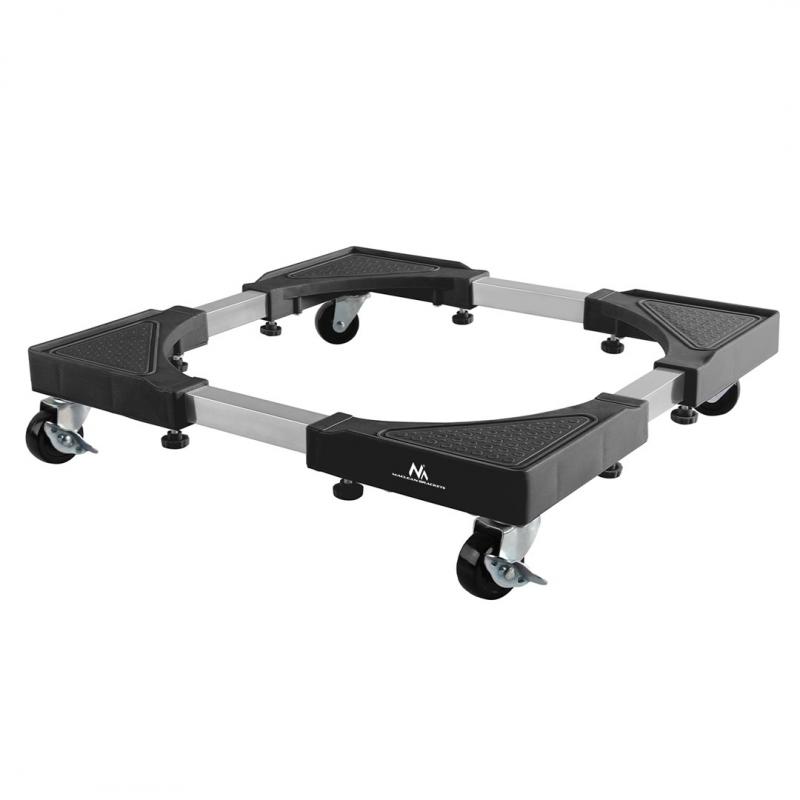 Maclean MC-119 B Soporte móvil para lavadora, Base con bloqueo de ruedas, 700-900 mm de ancho, universal, hasta 200 kg