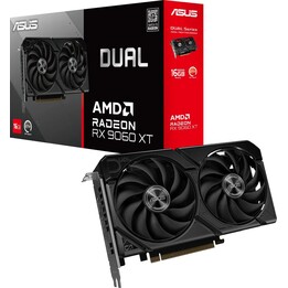 Grafikkarte|ASUS|AMD Radeon RX 9060 XT|16 GB|GDDR6|128 Bit|PCIE 5.0 16x|Dual-Slot-Lüfterkühler|DUAL-RX9060XT-16G