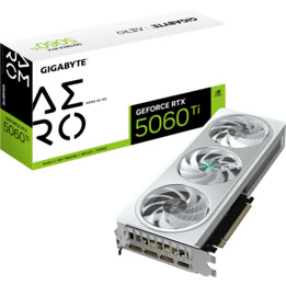 GIGABYTE GeForce RTX 5060 Ti AERO OC 8G Grafikkarte – 8GB GDDR7, 128 Bit, PCI-E 5.0, 2647 MHz Kernfrequenz, 3 x DisplayPort, 1