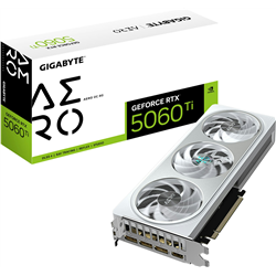 Placa de vídeo GIGABYTE GeForce RTX 5060 Ti AERO OC 8G – 8 GB GDDR7, 128 bits, PCI-E 5.0, frequência de núcleo de 2647 MHz, 3 x