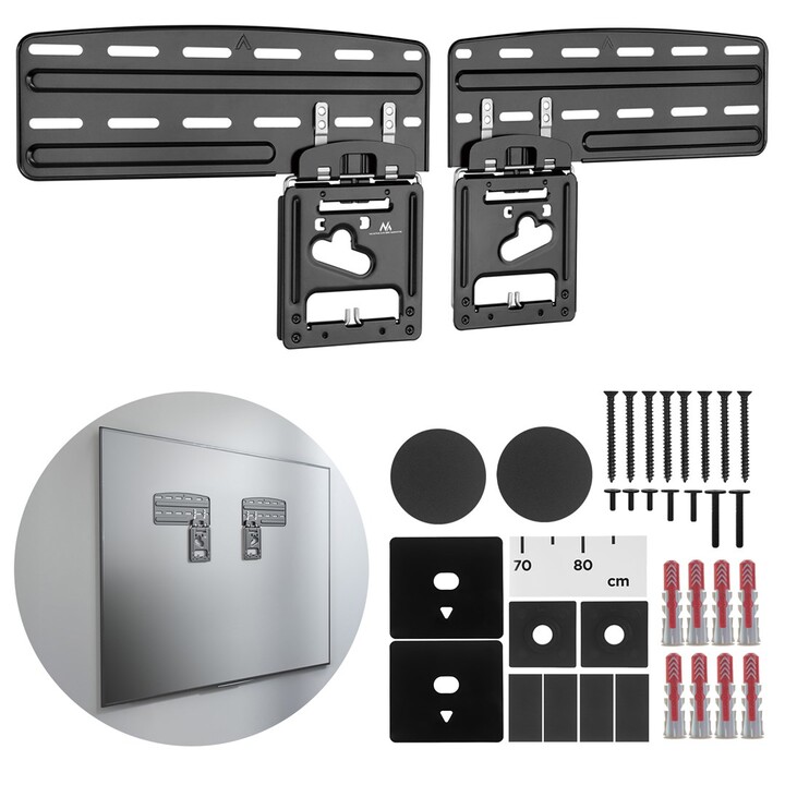 Maclean MC-806 N Soporte de TV, compatible con televisores Samsung QLED TV, 43"-85", máx. 60kg