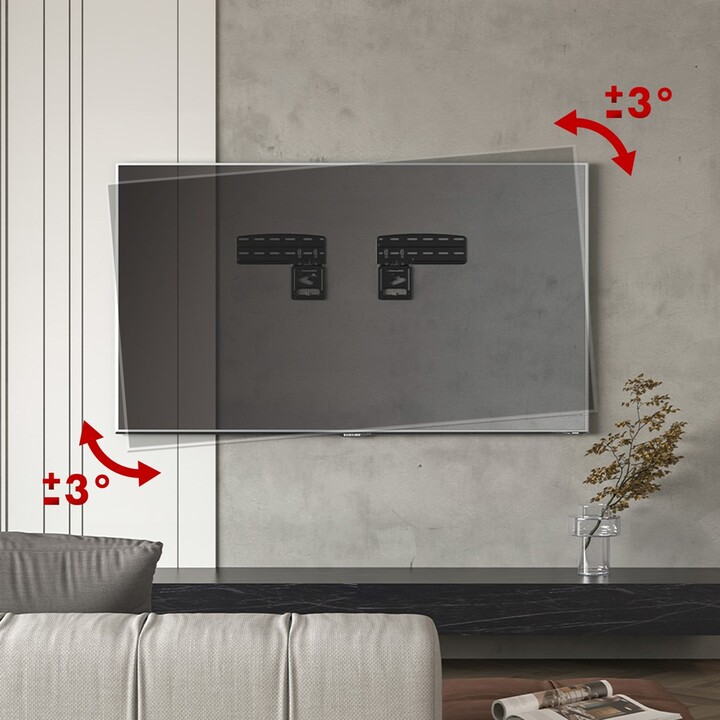 Maclean MC-806 N TV Stand, Compatible with Samsung QLED TVs, 43"-85", Max. 60kg