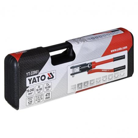 Yato YT-22861 herramienta de engaste manual hidráulica Negro, Rojo Metal