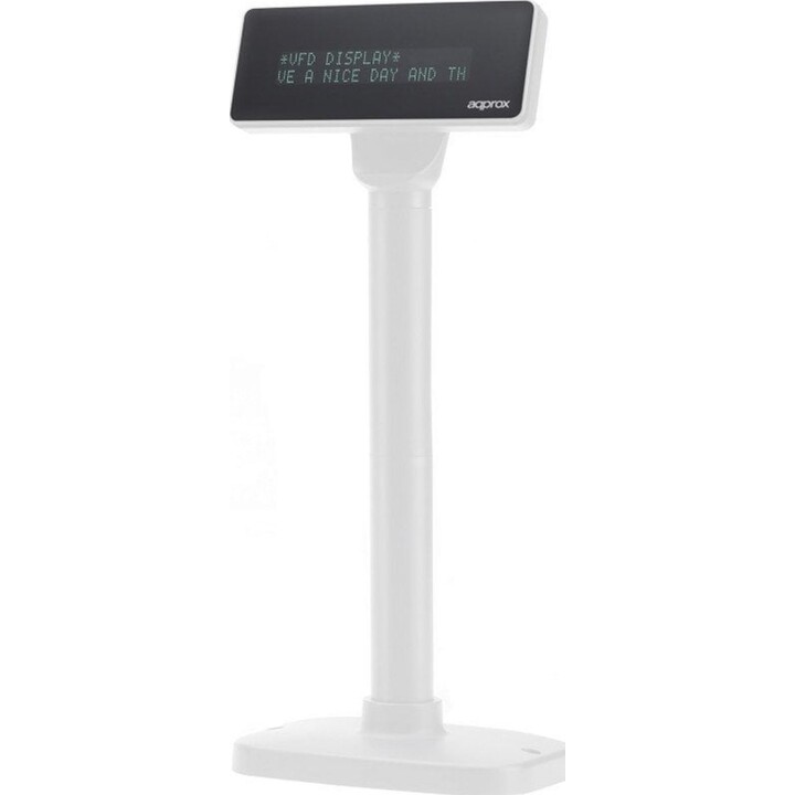 APPROX appVFD01WH Display cliente VFD 2 righe USB Bianco