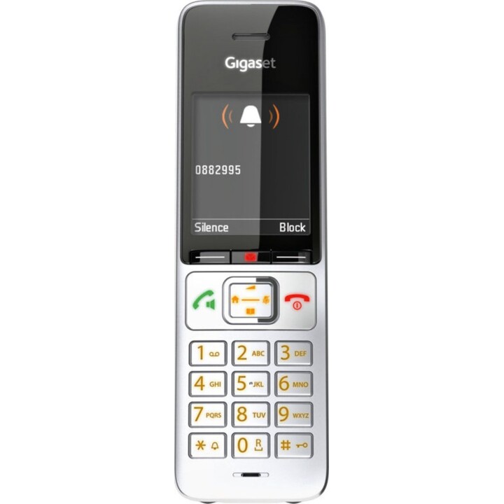 Gigaset COMFORT 500 Teléfono DECT Identificador de llamadas Negro, Plata