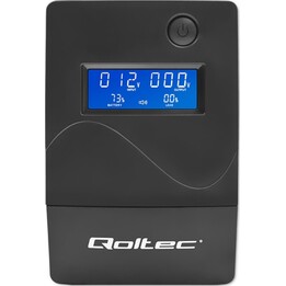 Qoltec 53977 Uninterruptible Power Supply | Monolith | 450VA | 240W | LCD | USB | RJ45