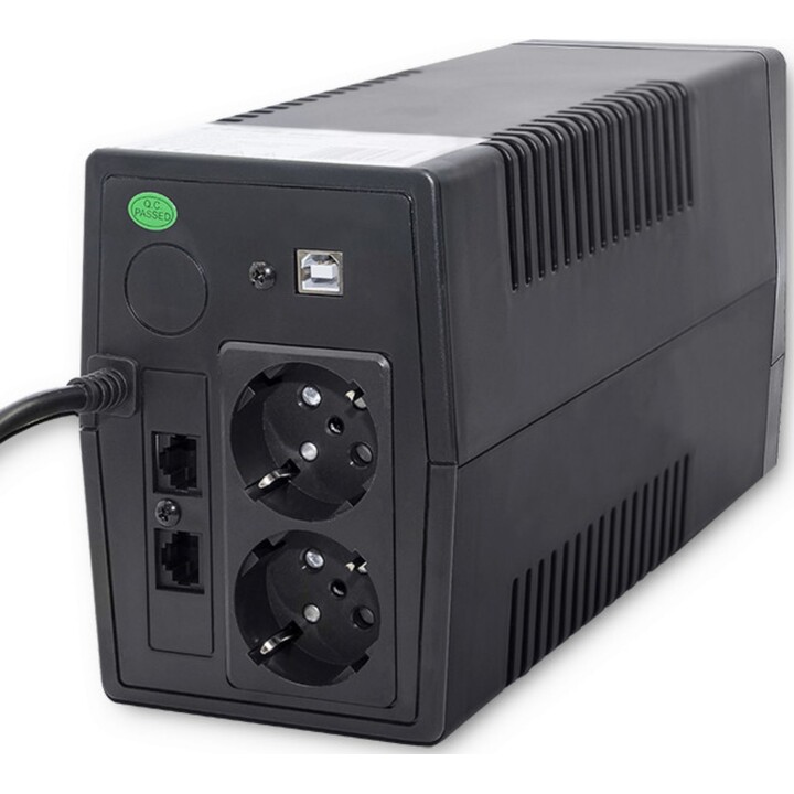 Qoltec 53977 Unterbrechungsfreie Stromversorgung | Monolith | 450VA | 240W | LCD | USB | RJ45