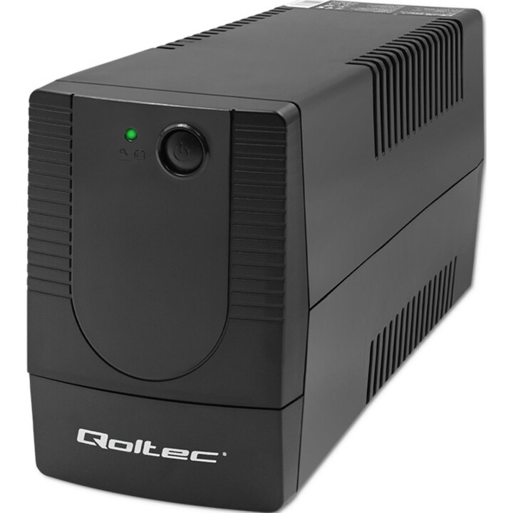 Linha de energia ininterrupta interativa Qoltec 53772 | Monólito | 650VA | 360W