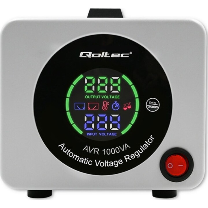 Qoltec 50723 Automatic Voltage Stabilizer AVR 1000VA