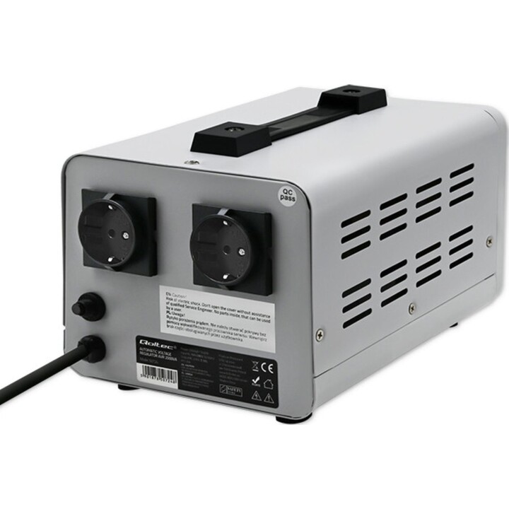 Qoltec 50724 Automatic Voltage Stabilizer AVR 2000VA