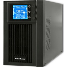 Qoltec 53042 Unterbrechungsfreie Stromversorgung | Online | Reine Sinuswelle | 1kVA | 800W | LCD