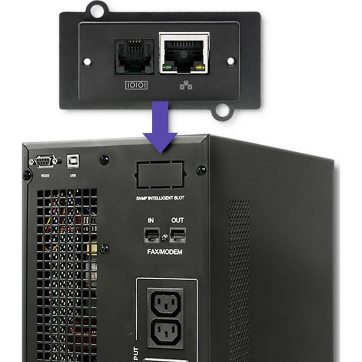 Sistema de alimentación ininterrumpida (SAI) Qoltec en línea, Onda sinusoidal pura, 3 kVA, 2.4 kW, LCD, USB