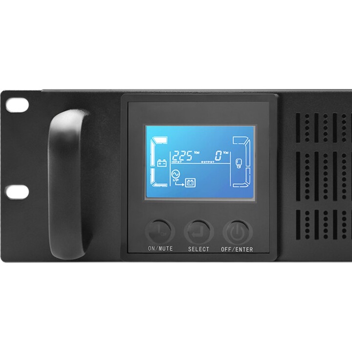 Qoltec 53945 UPS RACK Système d alimentation sans interruption | 1KVA | 800W | Écran LCD