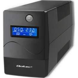 Qoltec 53979 Unterbrechungsfreie Stromversorgung | Monolith| 850VA | 480W | LCD | USB | RJ45