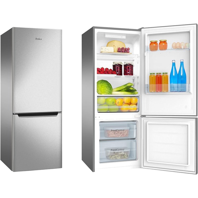 Frigorífico Congelador Amica FK244.4X(E) 206L Plata