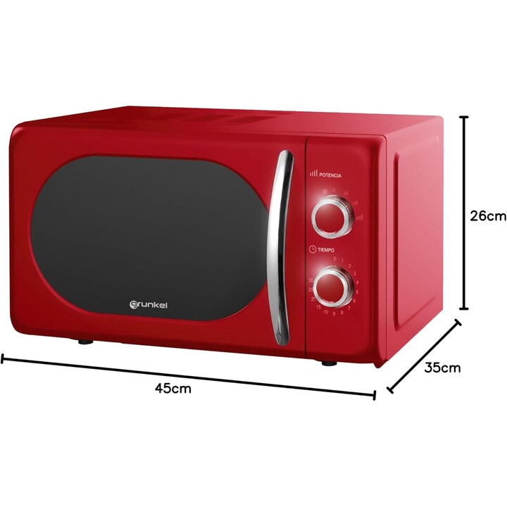 Grunkel MW-20ROJO micro-ondas 20L 700W vermelho