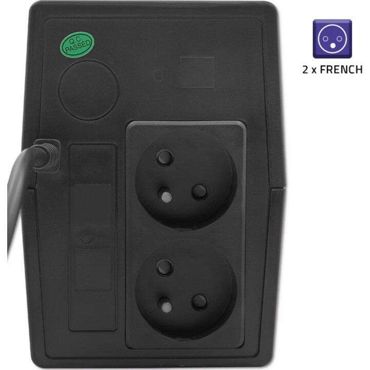 Qoltec 53773 Unterbrechungsfreie Stromversorgung (USV) Line-Interaktiv 0,85 kVA 480 W 1 AC-Ausgänge
