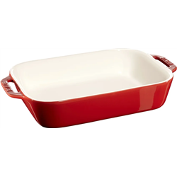Staub rechteckige Keramikschale 40511-148-0 34 x 24 cm 4,5 l rot