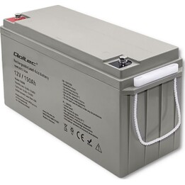 Batería AGM Qoltec, 12 V, 150 Ah, 40.1 kg, Sin mantenimiento, para SAI, autocaravanas, barcos y calefactores