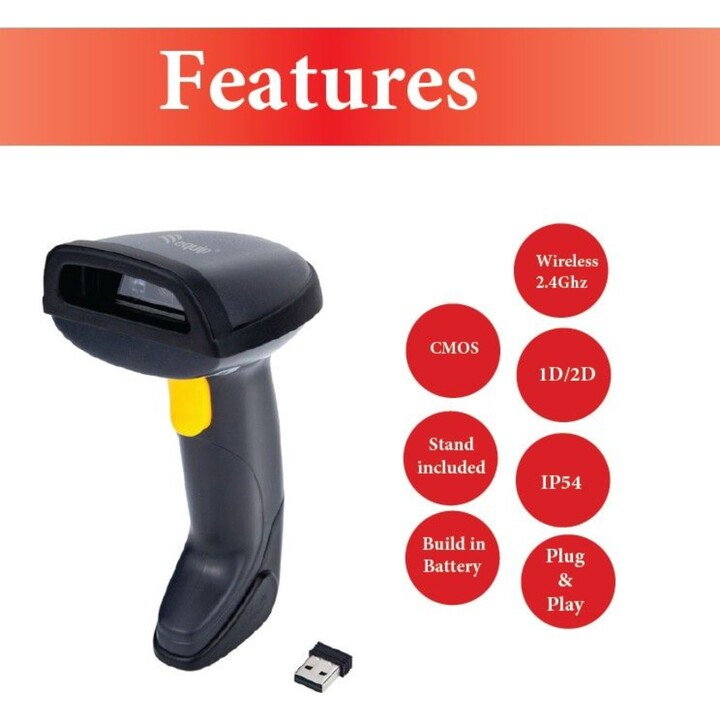 Wireless 2d barcode scanner, with s
