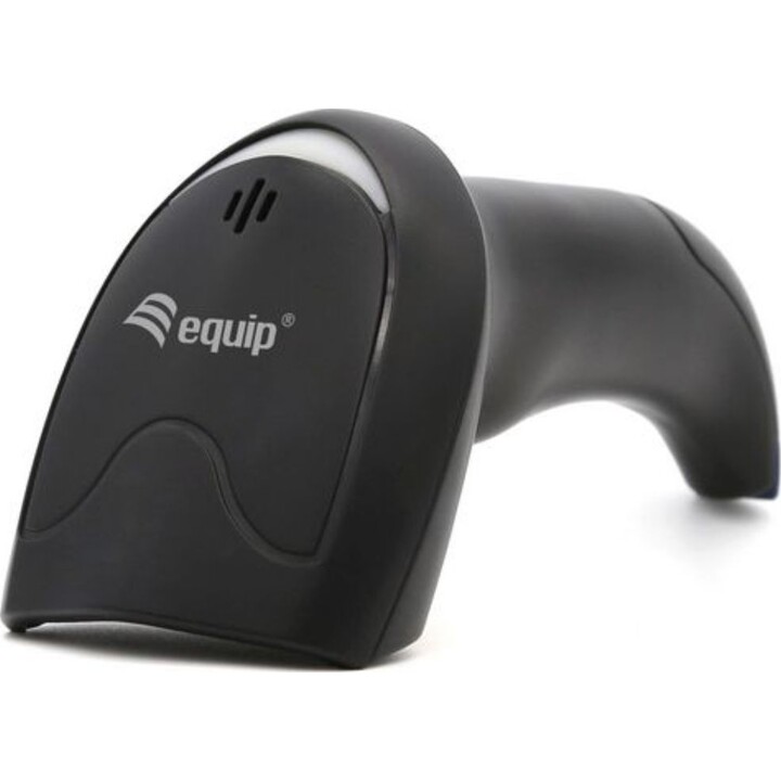 Equip 351022 Scanner de code-barres laser 1D USB avec support noir