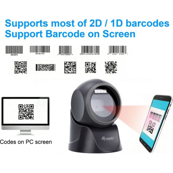 EQUIP 351027 Usb 2d omnidirectional desktop barc