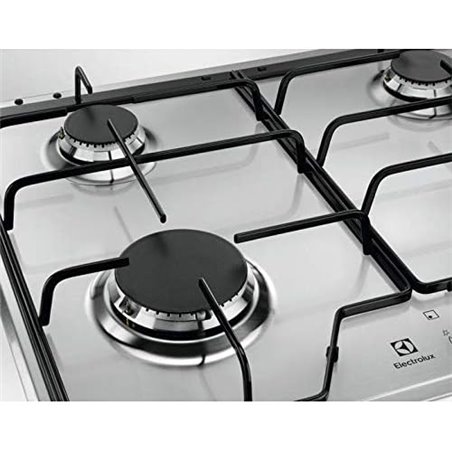 Placa de Gas Electrolux KGS6424BX Integrable 60 cm 4 Zonas Plata