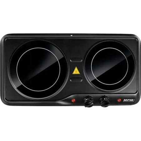 Cocina Vitrocerámica MPM MKE-21 2 Zonas 1200W Negro