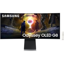 Monitor|SAMSUNG|34"|Gaming/Smart/Curved/21 : 9|Panel OLED|3440x1440|21:9|175Hz|0.03 ms|Speakers|Swivel|Height adjustable|Tilt|LS