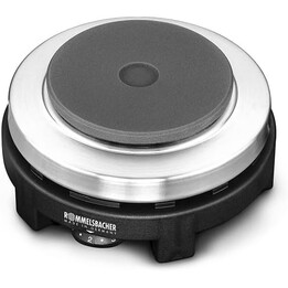 Rommelsbacher RK 501, piano di cottura elettrico compatto da viaggio da 500 W ideale per il campeggio e gli spazi ridotti, nero