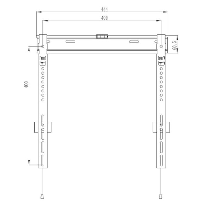 Equip 650363 fixed wall mount for 32"- 55" slim cash30 screen
