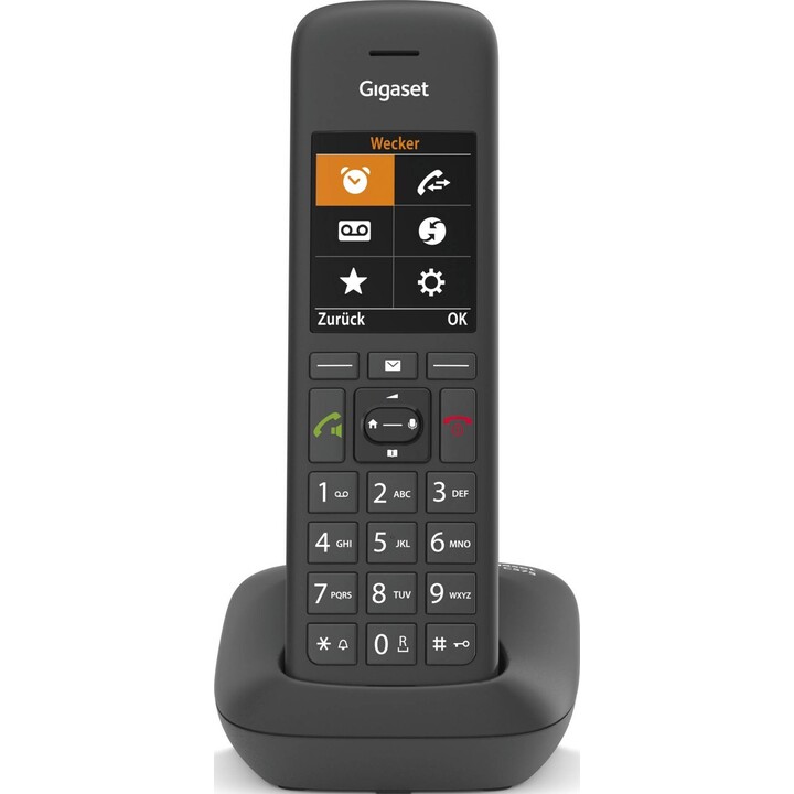 GIGASET C575HX Black 5.8 cm 2.2 Inch TFT Color Display Handsfree Phonebook HD Voice for DECT Base Stations and Routers