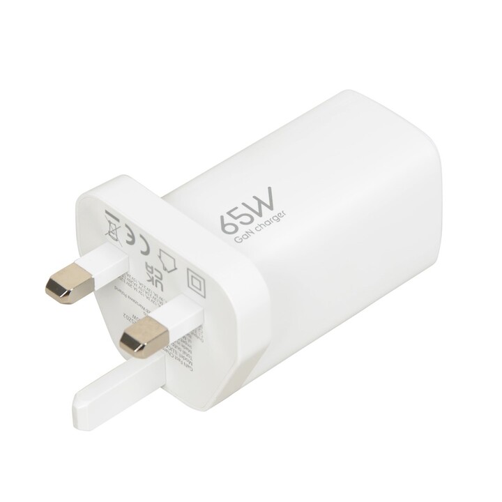 iBOX C-65 Blanco, cargador universal GaN 65W Enchufe del Reino Unido