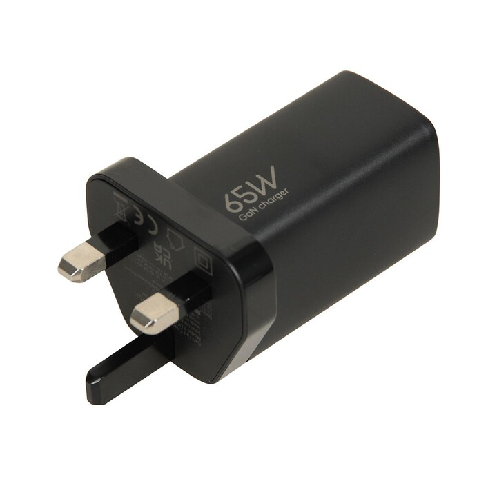 iBOX C-65 Negro, cargador universal GaN 65W Enchufe del Reino Unido