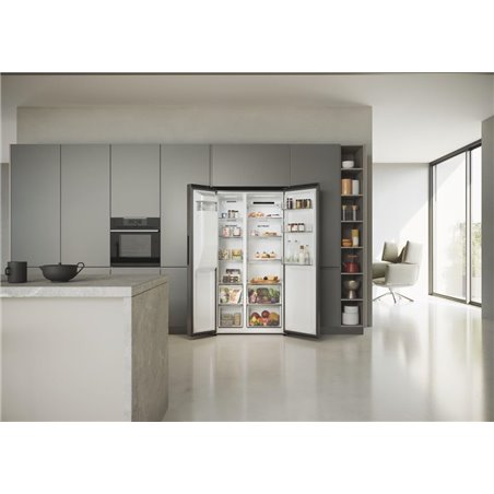 Frigorífico Congelador Haier SBS 90 Serie 5 HSR5918DIMP independiente de Doble Cara 511L Plata