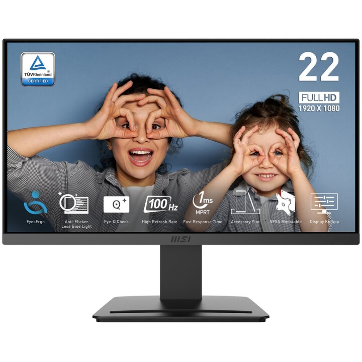 MSI PRO MP223 E2 écran plat de PC 54,5 cm (21.4") 1920 x 1080 pixels Full HD LED Noir
