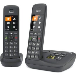 GIGASET C575A Duo noir commutateurs analogiques DECT 2 combinés écran couleur TFT mains libres répertoire pour 200 entrées révei