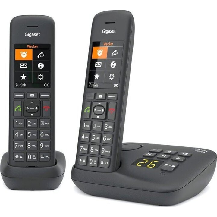 GIGASET C575A Duo noir commutateurs analogiques DECT 2 combinés écran couleur TFT mains libres répertoire pour 200 entrées révei
