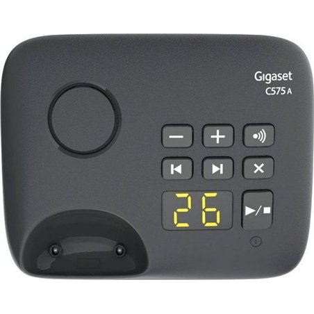 GIGASET C575A Duo preto com comutadores analógicos DECT 2 dispositivos Ecrã TFT colorido Mãos livres Agenda para 200 entradas De