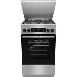 GORENJE GKS5C71XF POCHER FREESTANDING 4 zone di gas + 1 argento da forno elettrico