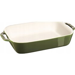 Staub 40510-811-0 Rechteckige Keramikschale 2,4 l Grün