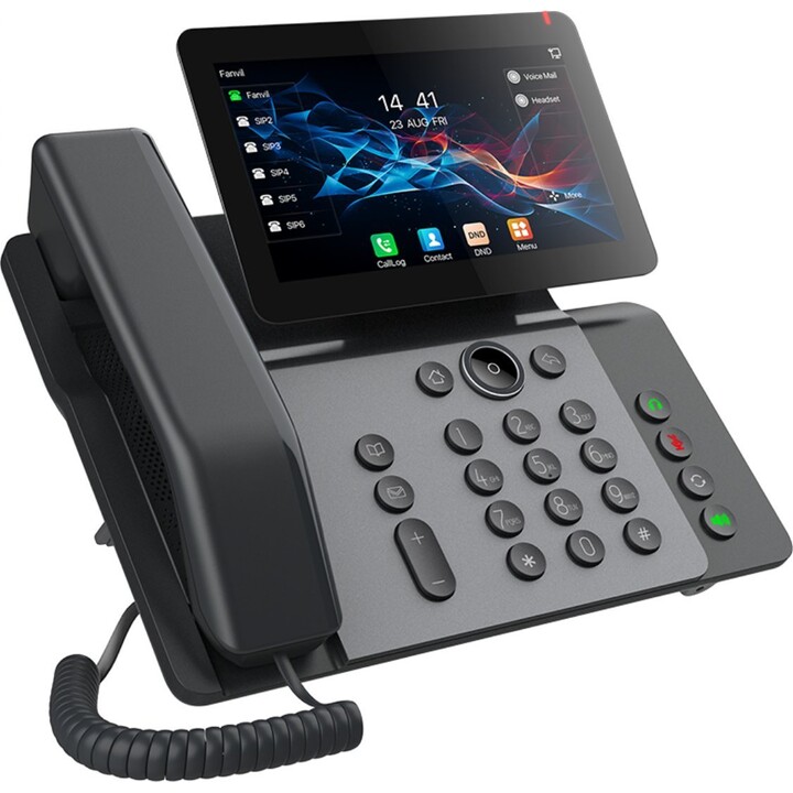 Fanvil V66, téléphone IP premium / SIP / POE / Gigabit / port USB / Bluetooth / Wi-Fi