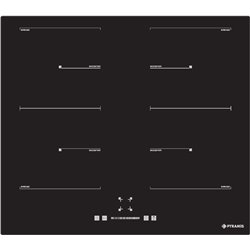 Placa de Inducción Pyramis PHI63432FMB 4 Zonas + 2 Puentes Negro