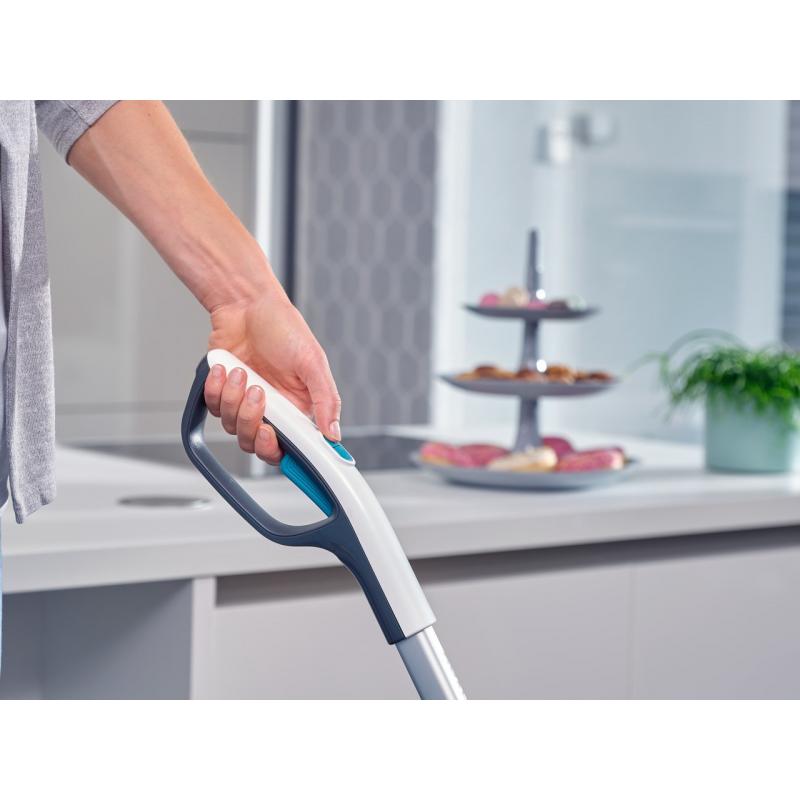 Leifheit Regulus Aqua PowerVac Aspiradora escoba Batería Seca y húmeda Espuma Sin bolsa Azul, Gris, Blanco